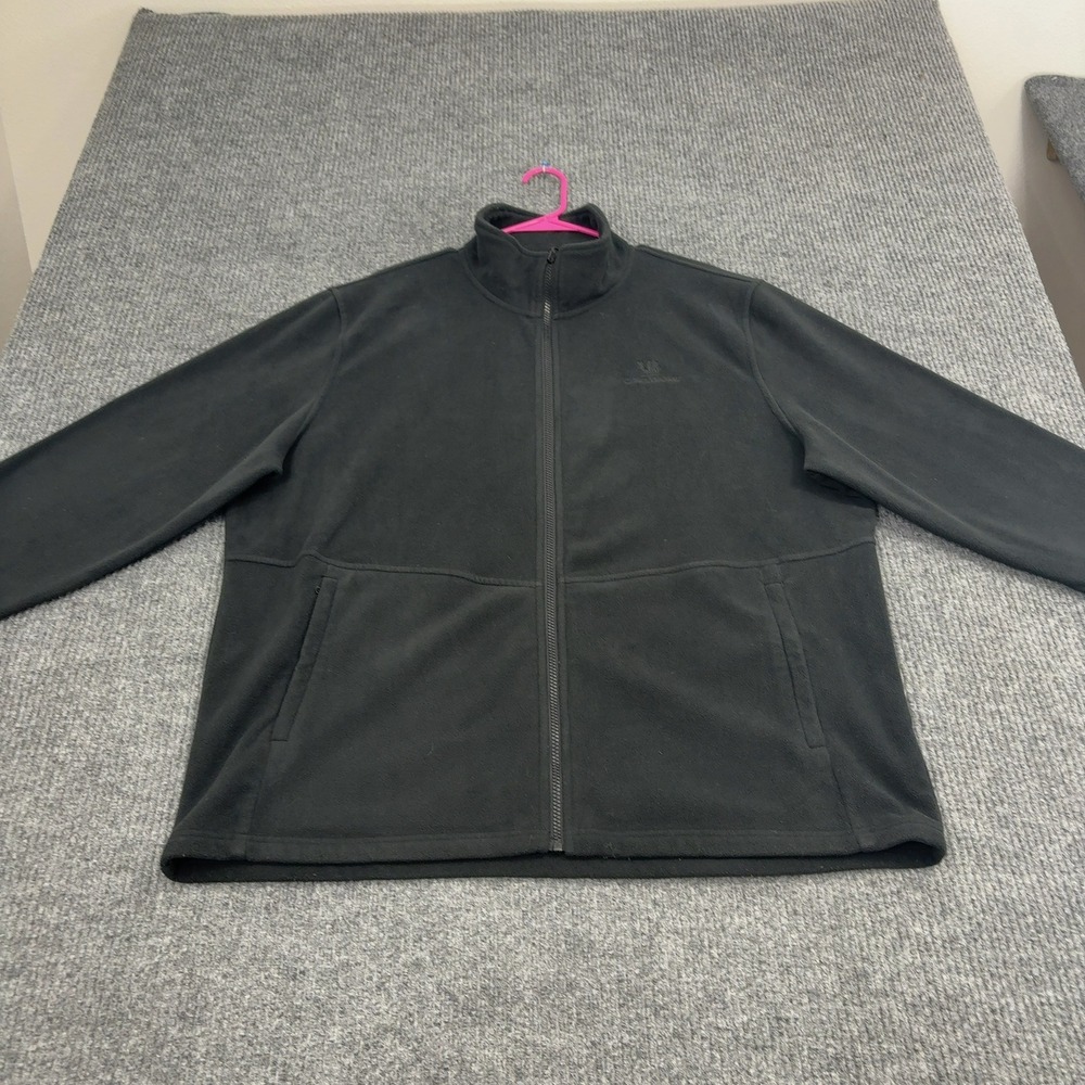 Camel Crown Fleece Jacket Mens 2XL Black Polyester Full Zip Mock Neck Outdoor